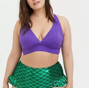 Torrid Size 1 Little Mermaid Swim Top Preloved